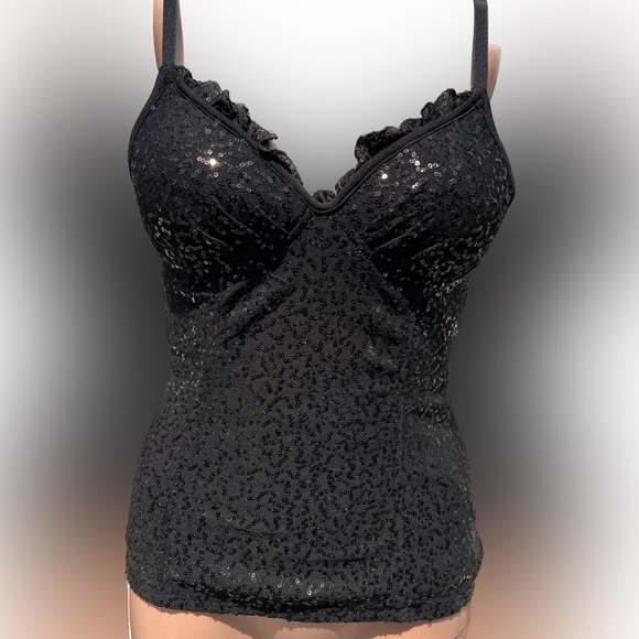 💥🔥💥 twenty one Knit Top/Spaghetti Strap Tank Top w/ Sequins - Picture 1 of 12